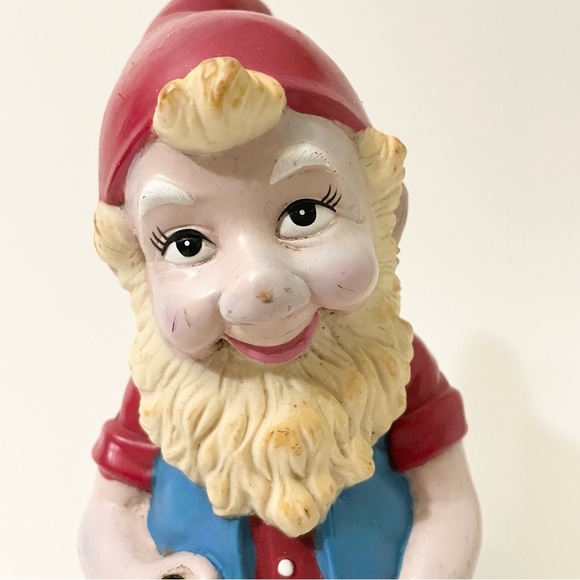 Vintage 1992 Gnome Artline Garden Statue 10” Plastic Hard Decor - Picture 2 of 16